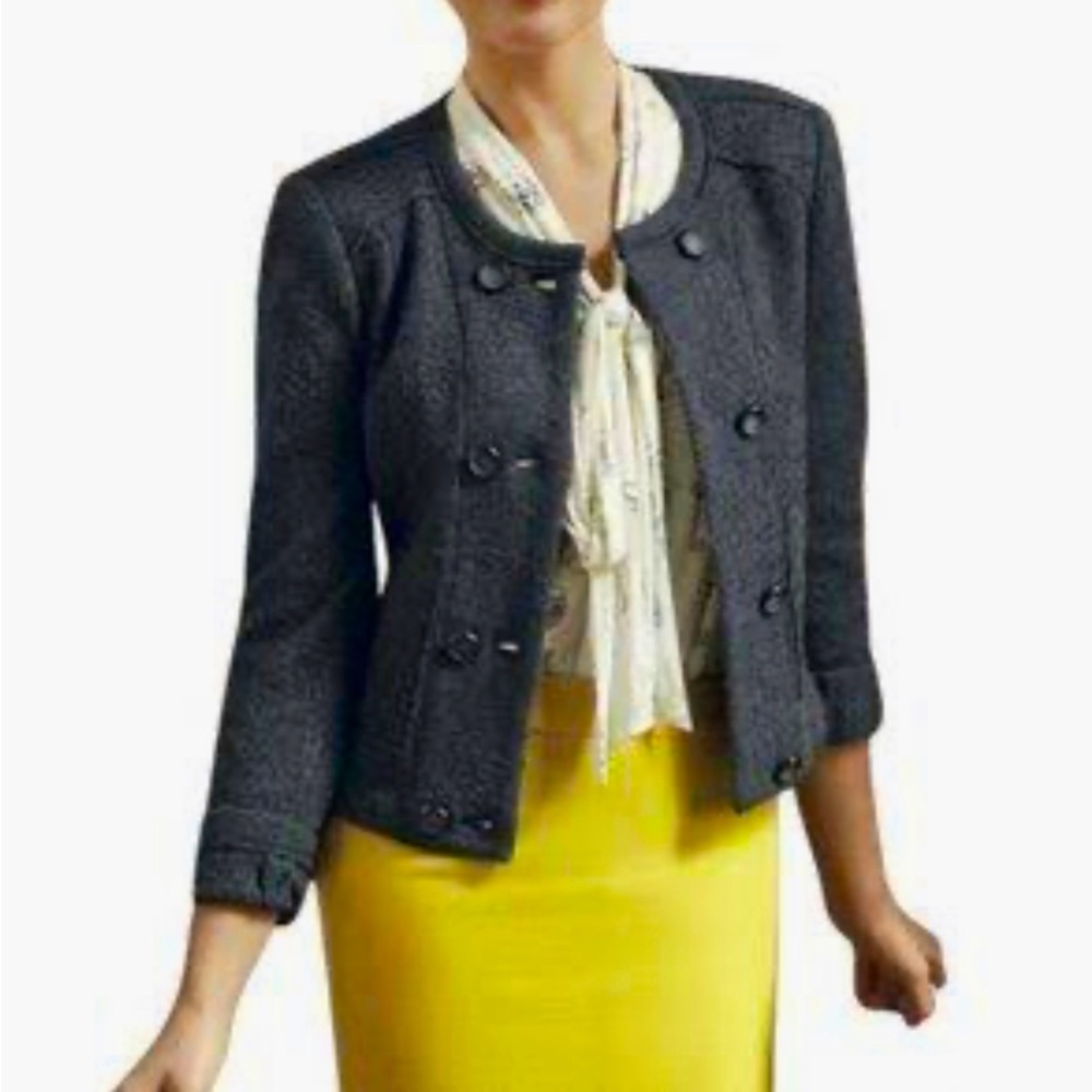 CAbi NWOT-Charcoal Gray My Fair Wool Double Breasted Cardigan Jacket- Style#184
